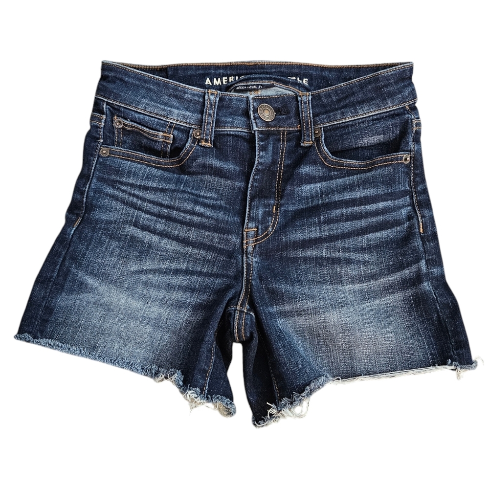 American Eagle Hi-Rise Shortie Shorts Women's Size 0 Next Level Stretch